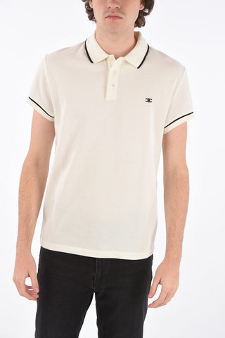piquè cotton 3 button polo shirt
