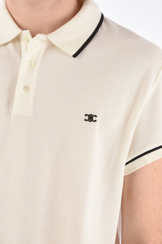 piquè cotton 3 button polo shirt