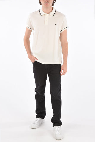 piquè cotton 3 button polo shirt