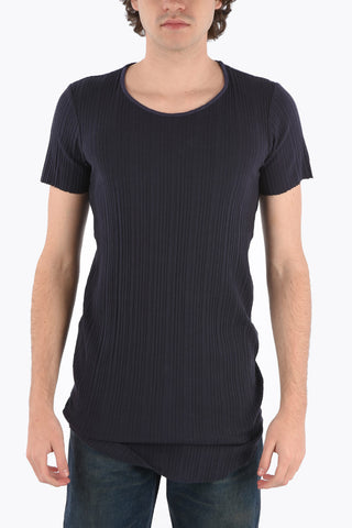 ribbed crew-neck t-shirt