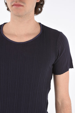 ribbed crew-neck t-shirt
