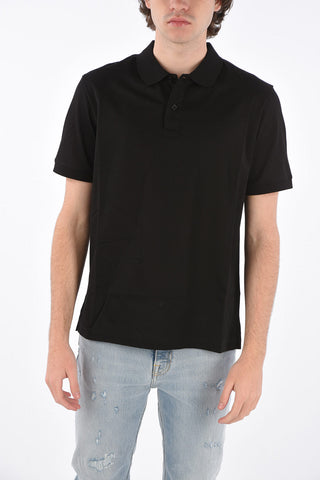 piquè cotton 2 button polo shirt