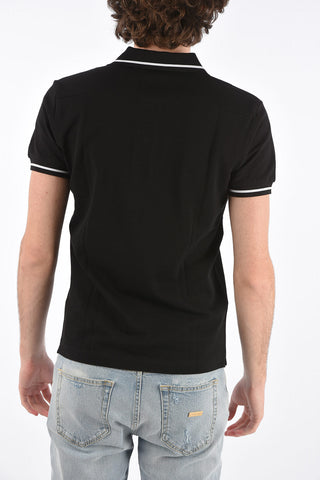 piquè cotton 2 button polo shirt