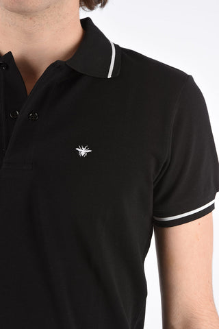 piquè cotton 2 button polo shirt
