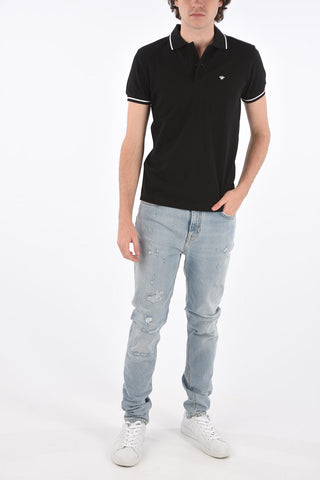 piquè cotton 2 button polo shirt
