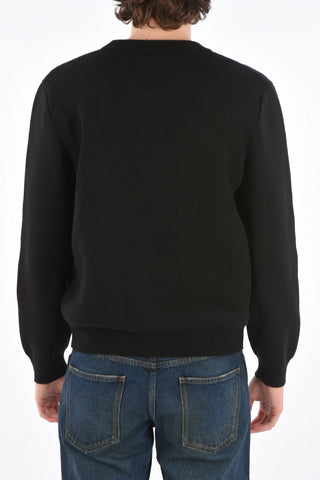 Embroidered logo crew-neck sweater