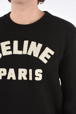 Embroidered logo crew-neck sweater