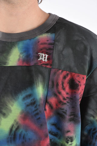 tie dye effect crew-neck t-shirt
