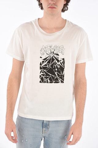 t-shirt girocollo con stampa