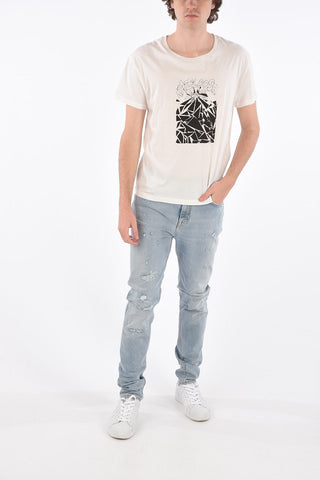 t-shirt girocollo con stampa