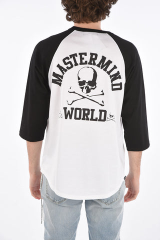 printed 3/4 sleeve t-shirt