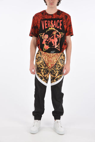 printed drawstring waist pants
