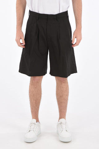 double pleat basketball shorts