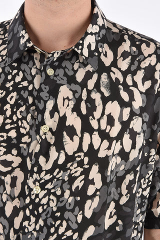 silk short sleeve spread collar shirt
