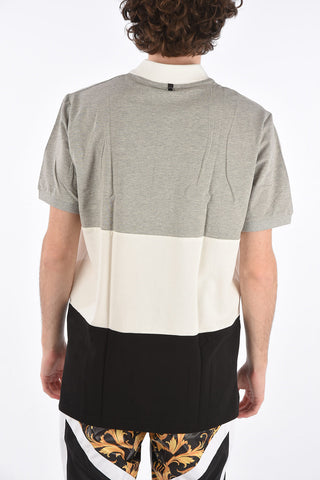 Printed 3 button polo shirt