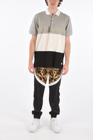 Printed 3 button polo shirt