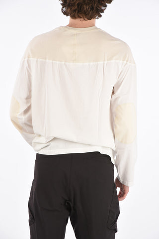 two-tone crew-neck long sleeve t-shirt