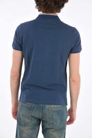 piquè cotton slim fit polo shirt