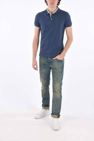piquè cotton slim fit polo shirt