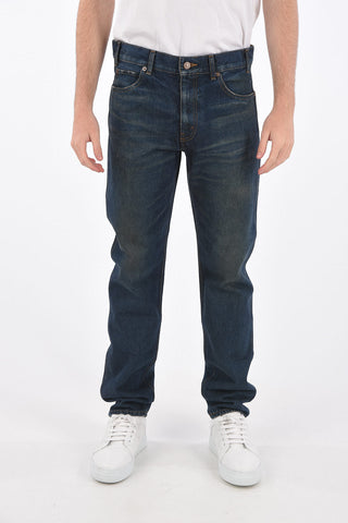 17cm Mid-rise waist straight fit jeans