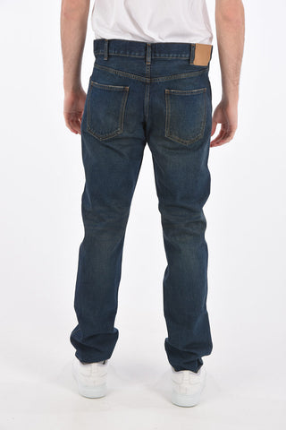 17cm Mid-rise waist straight fit jeans