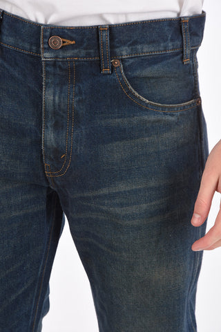 17cm Mid-rise waist straight fit jeans