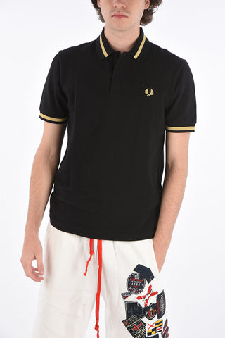 REISSUES piquè cotton 2 button polo shirt
