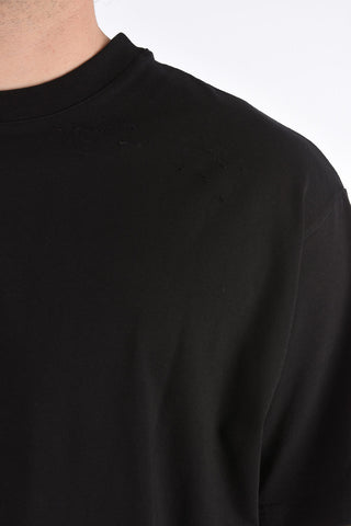 vintage effect t-shirt with printed back