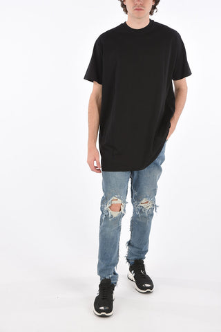vintage effect t-shirt with printed back