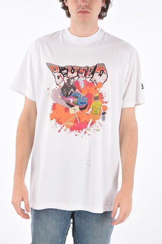printed vintage effect t-shirt