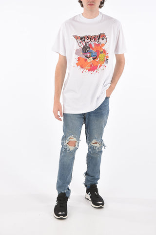 printed vintage effect t-shirt