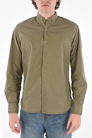 long sleeve mandarin collar shirt