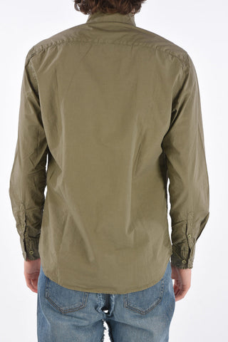long sleeve mandarin collar shirt