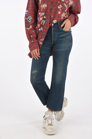 Distressed jeans CORA a vita alta