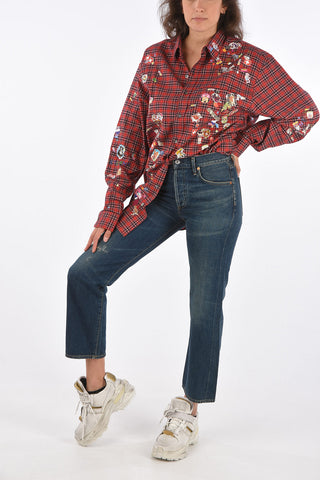 Distressed jeans CORA a vita alta