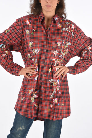 tartan printed Oversized shirt