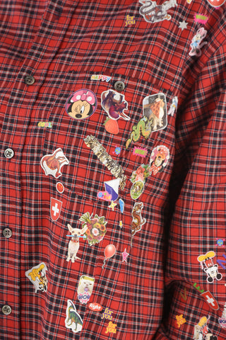 tartan printed Oversized shirt