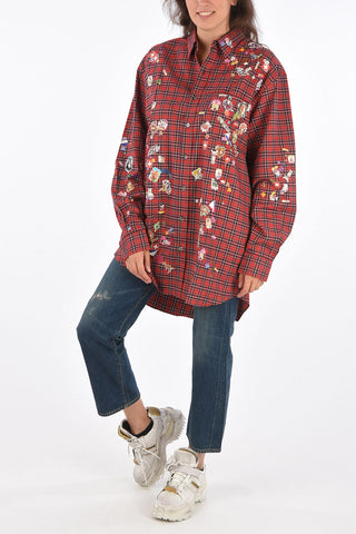 tartan printed Oversized shirt