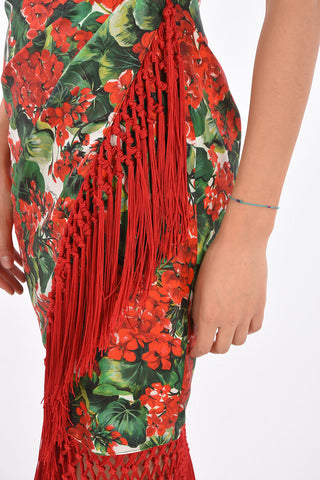 Fringed Sleeveless Midi Dress
