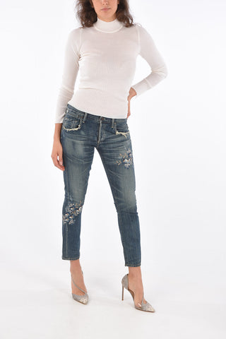 boyfriend jeans Slim Fit EMERSON con Ricami