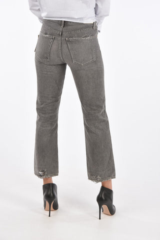High-rise CORA distressed jeans