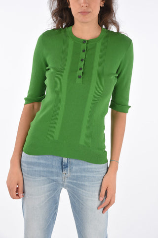 Maglia Maniche Corte con Bottoncini