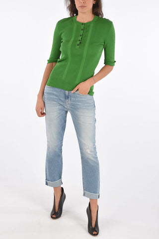 Maglia Maniche Corte con Bottoncini
