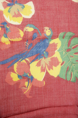 floral print cashmere blend foulard