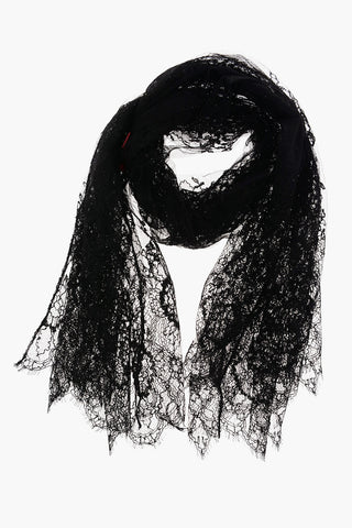foulard con dettagli in pizzo