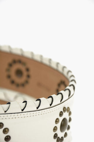 120mm studded leather waist belt