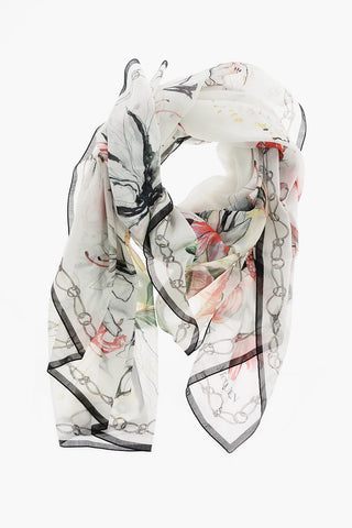 Floral-print foulard