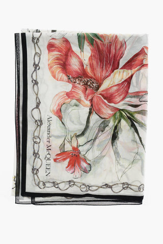 Floral-print foulard