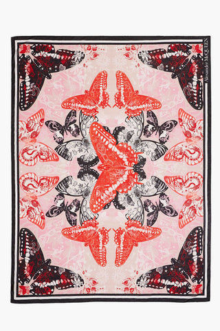 butterflies printed foulard