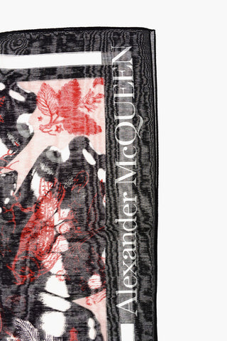 butterflies printed foulard